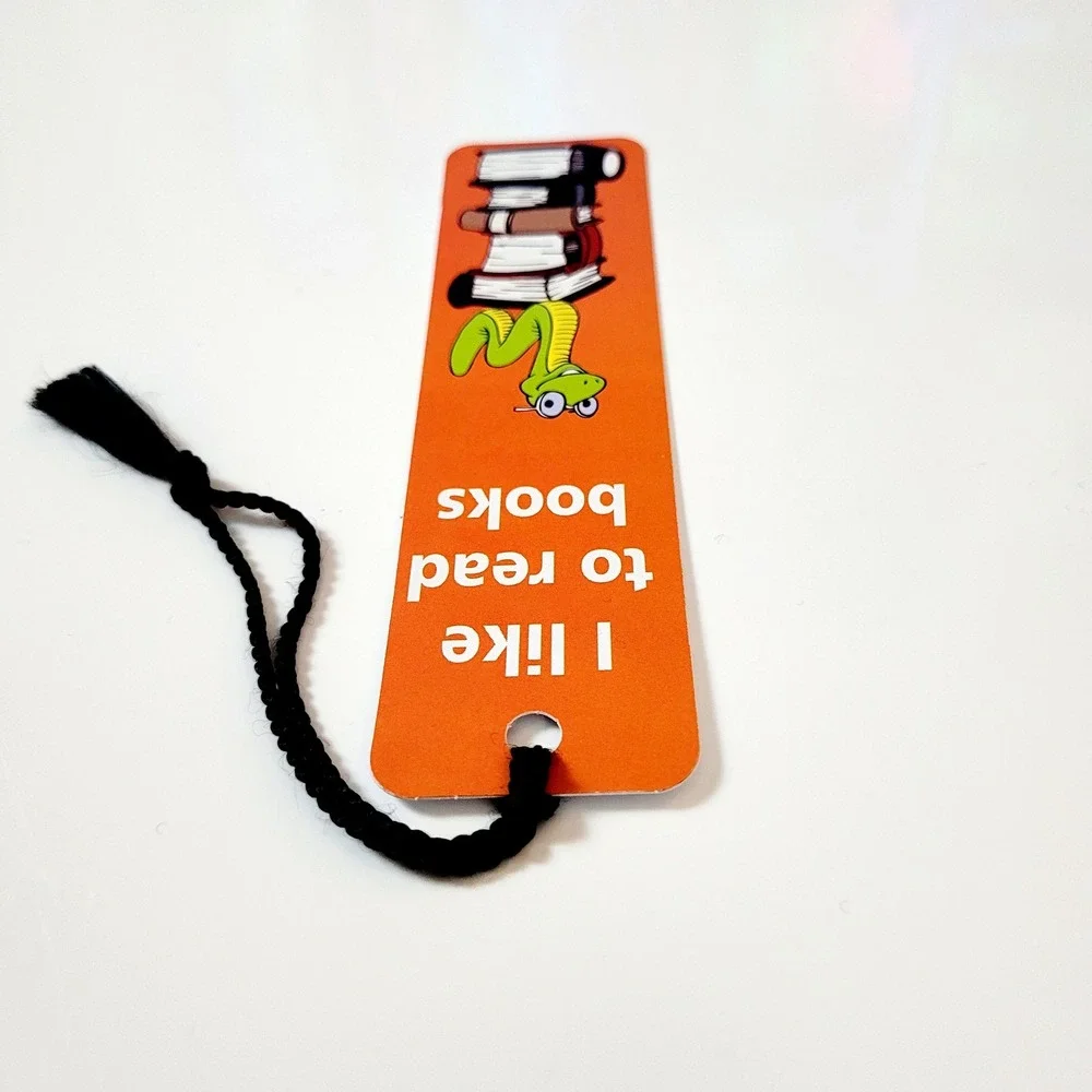 Vintage 90s Bookworm tassel Bookmark I like to Read Books Distinction Britain UK